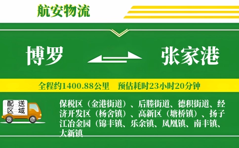 博罗到张家港物流公司