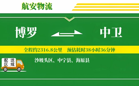 博罗到中卫物流公司