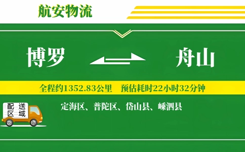 博罗到舟山物流公司