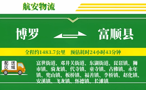 博罗到富顺县物流公司