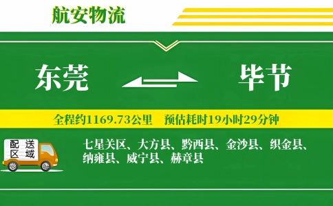 东莞到毕节物流公司