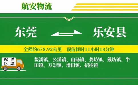 东莞到乐安县物流公司