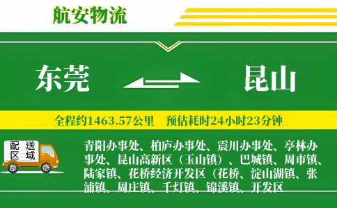 东莞到昆山物流公司