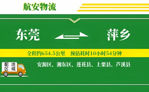 东莞到萍乡物流公司