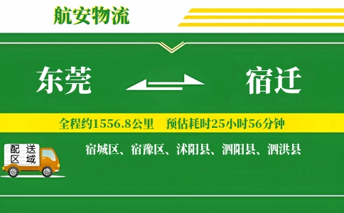 东莞到宿迁物流公司