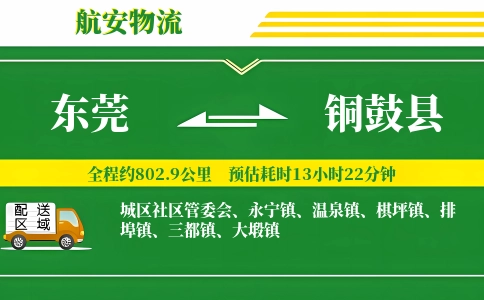 东莞到铜鼓县物流公司