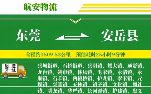 东莞到安岳县物流公司